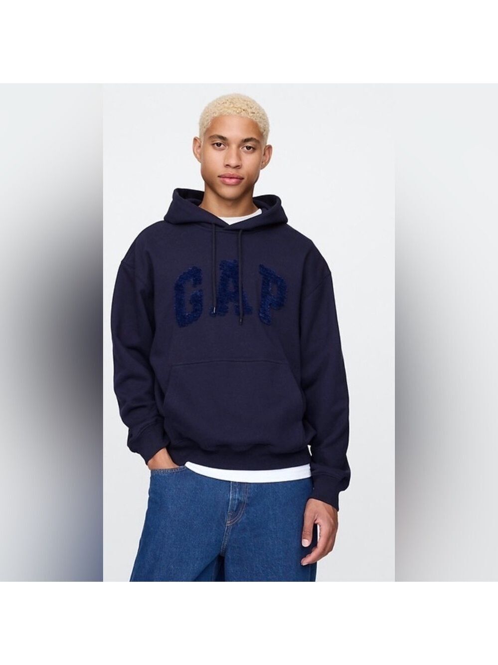 Gap Heavyweight Oversized Chenille Logo Spellout Hoodie NWT M Baggy Skater 90s